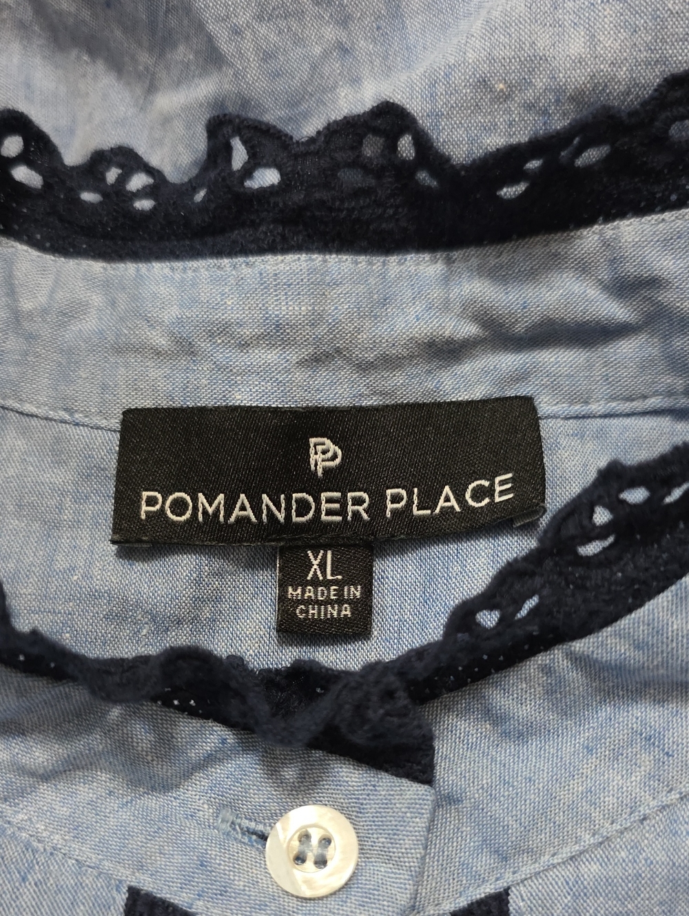 Pomander Place Jolene Dress in Chambray Size XL - Picture 4 of 4